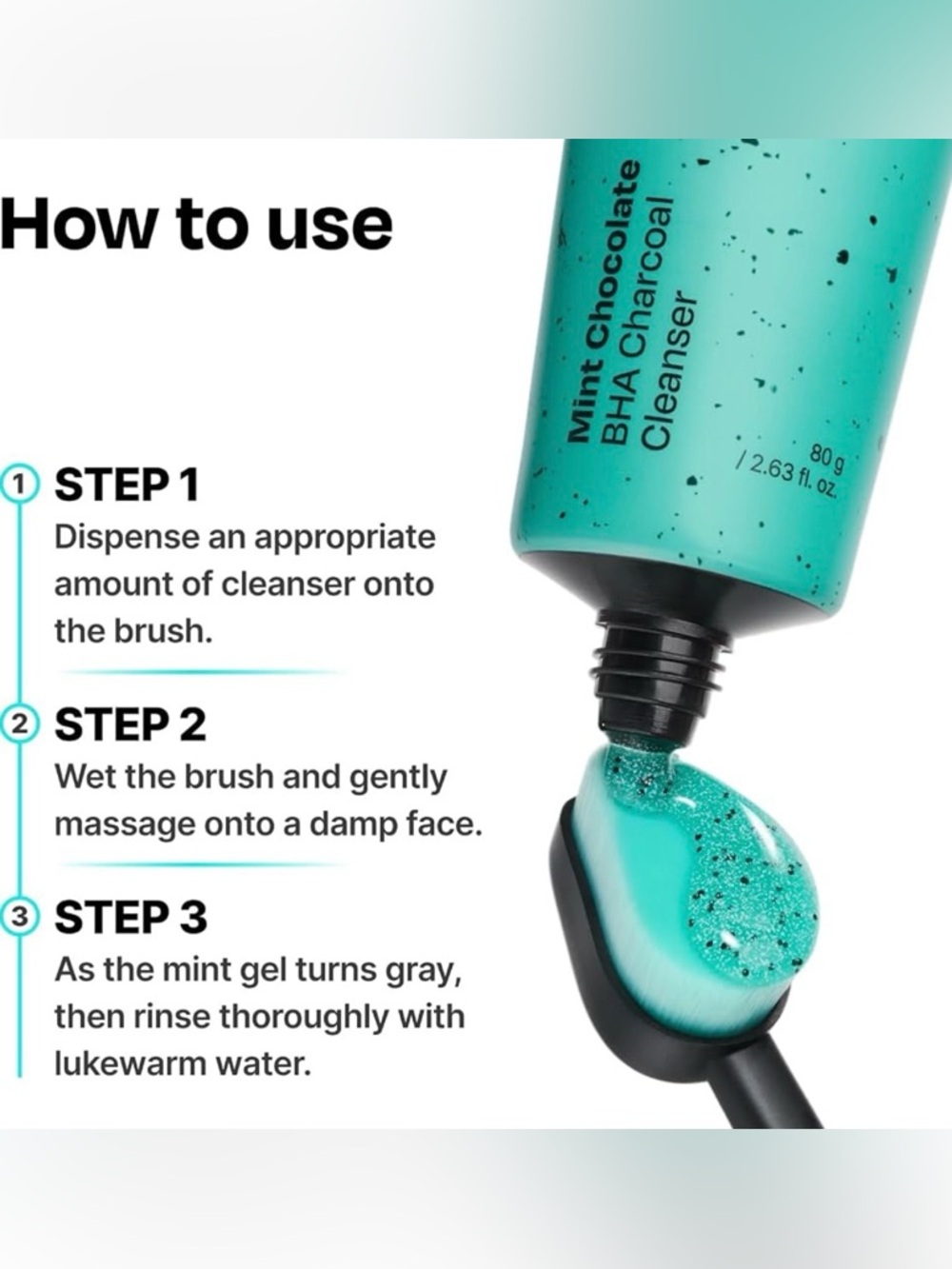 Korean Skincare Celladix Mint Chocolate BHA Charcoal Face Cleanser - Picture 12 of 14